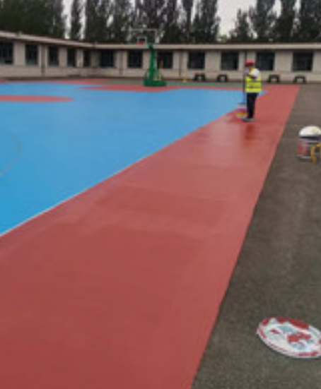 沙湖原种场旧篮球场地面改造翻新整改   